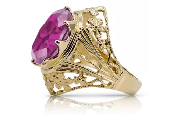 Vintage Ring Amethyst 14K Yellow gold vrc031y
